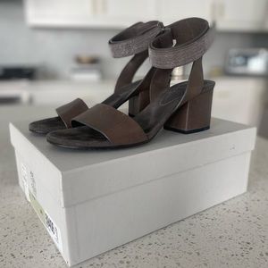 Brunello Cucinelli Block Heel Suede Sandal Size 10